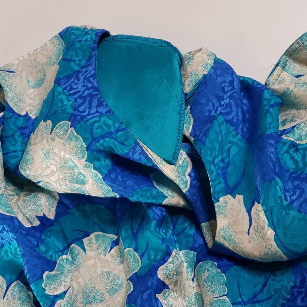 Vintage Floral 100% Silk ST GILLIAN Dress Size 10 - Picture 12 of 12